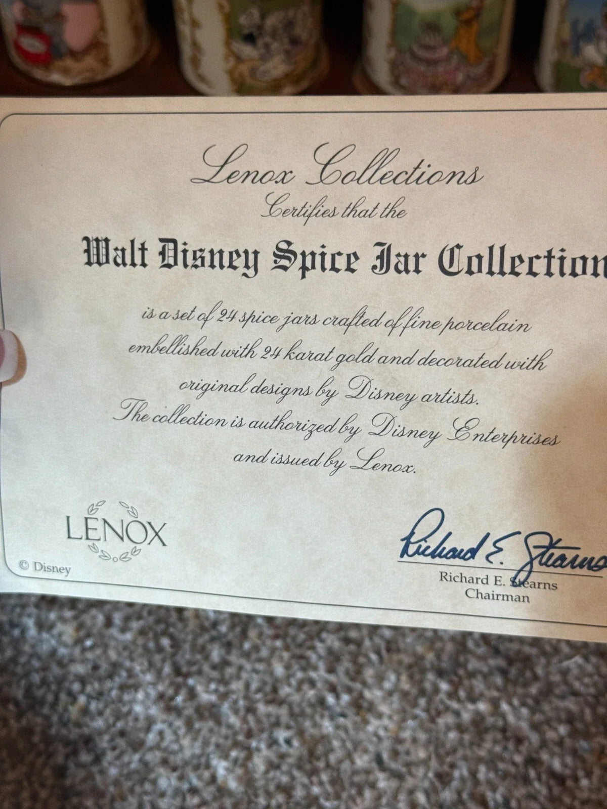 Walt Disney Spice Jar LENOX 1995 24 set