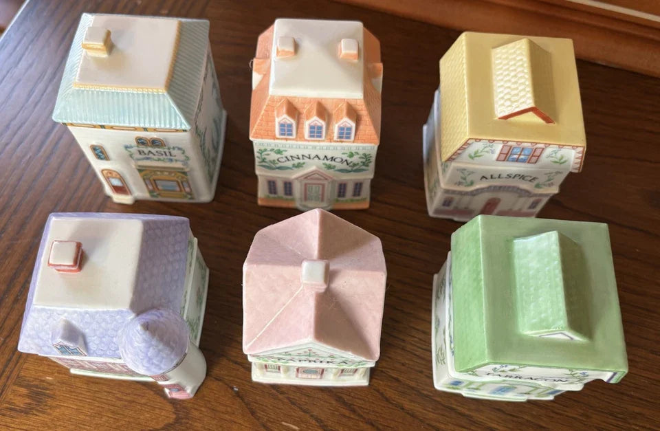 Lenox Spice Village Complete Set Of 24 Handcrafted Fine Porcelain 1989 Taiwan