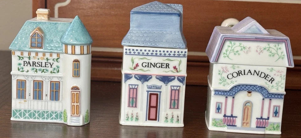 Lenox Spice Village Complete Set Of 24 Handcrafted Fine Porcelain 1989 Taiwan